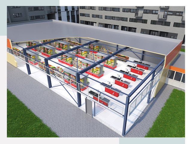 Строительство магазинов в Егорьевск от 608 руб. за м²