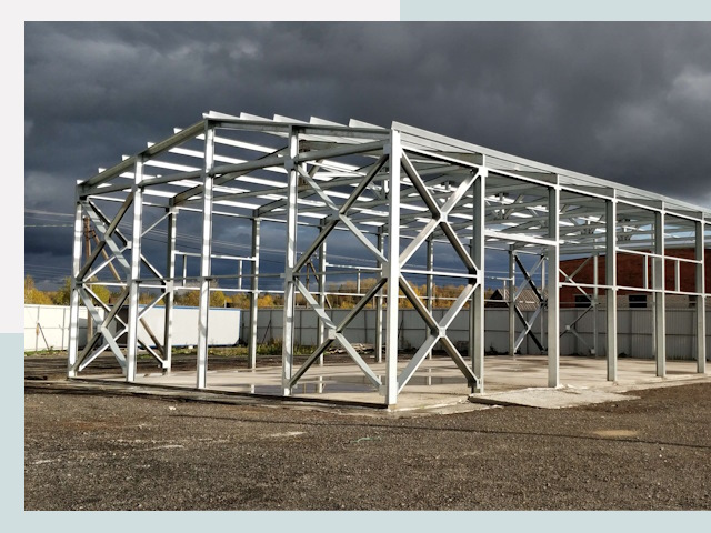 Двускатные ангары в Егорьевск от 608 руб. за квадрат