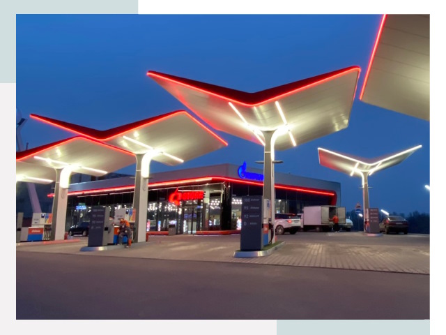 Навесы для АЗС в Егорьевске