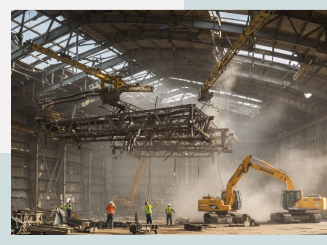 Демонтаж ангаров в Егорьевске от 608 руб. за м²