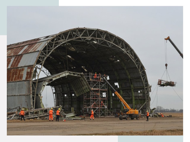 Демонтаж ангаров в Егорьевске