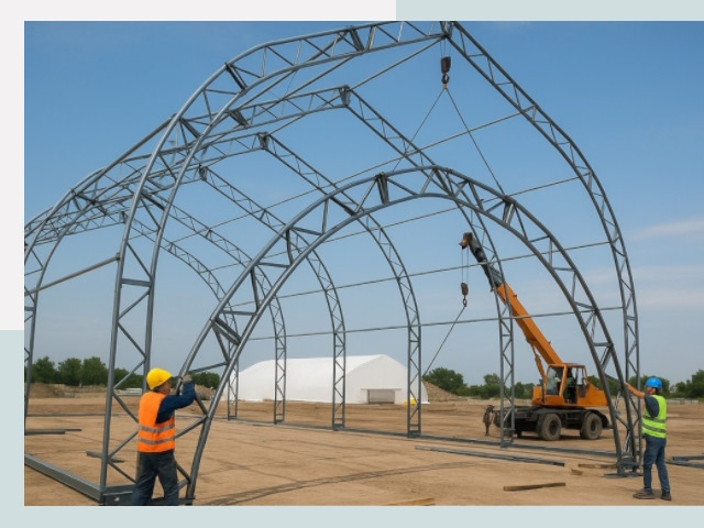 Монтаж ангаров в Егорьевске от 608 руб. - Надежно и быстро